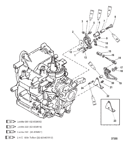 THROTTLE LINKAGE (S/N -USA-0G5899999/BEL-9973099 & BELOW)
