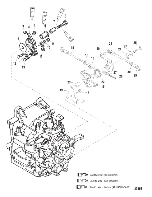 THROTTLE LINKAGE (S/N-0G590000/BEL-9973100 & UP)