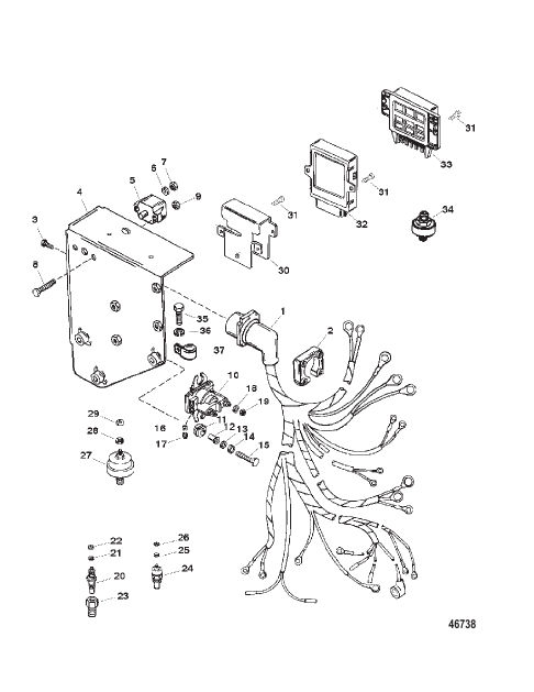 ELECTRICAL COMPONENTS (SERIAL # 0K000223 AND UP)