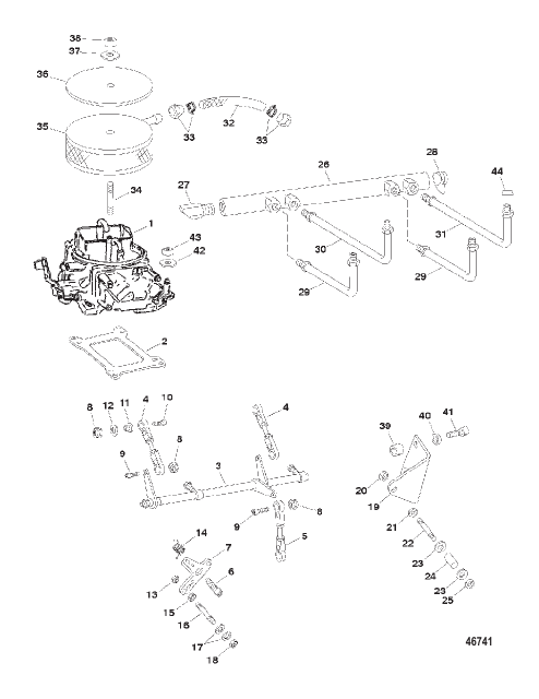 CARBURETOR AND LINKAGE