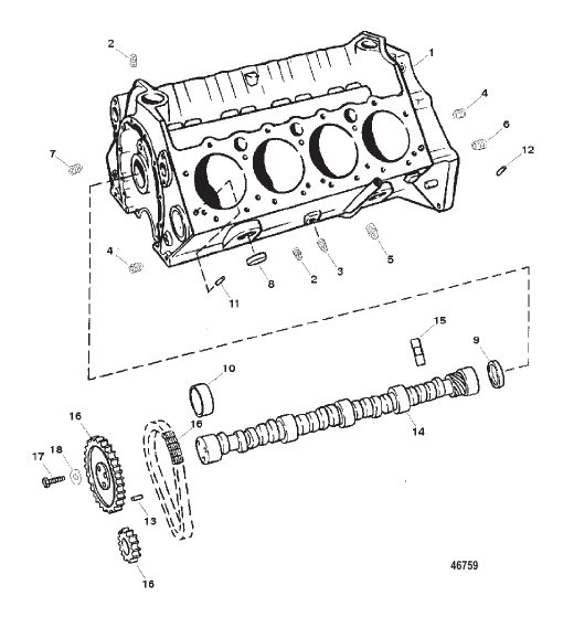 CYLINDER BLOCK AND CAMSHAFT