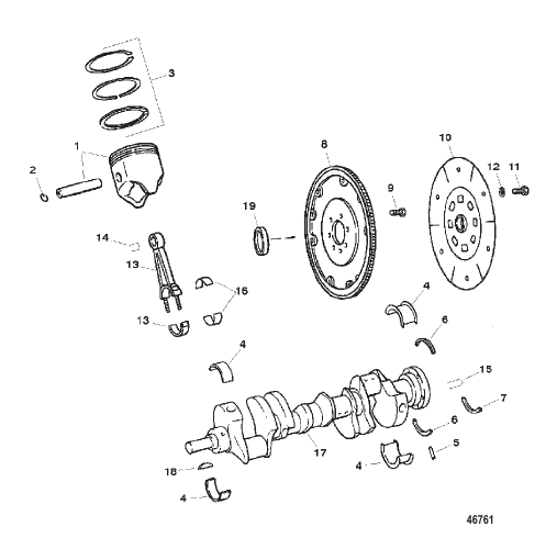 CRANKSHAFT PISTONS AND CONNECTING RODS