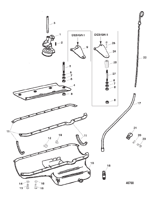 OIL PAN AND OIL PUMP