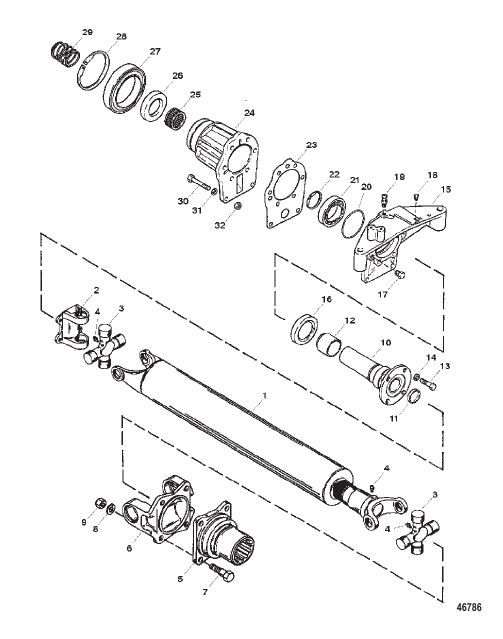 DRIVESHAFT AND TAILSTOCK (DRIVELINE)
