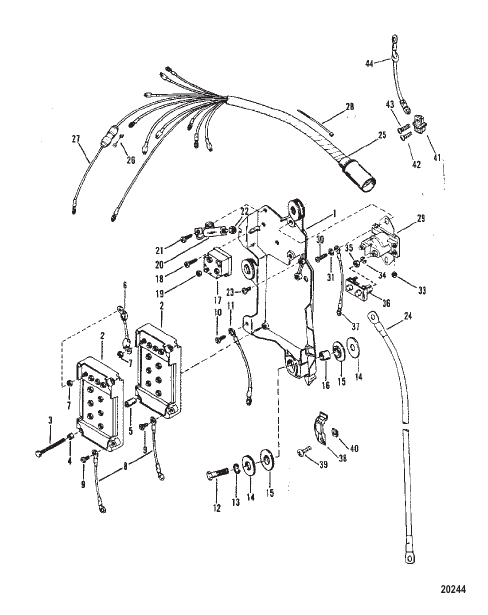 Wiring Harness, Starter Solenoid and Rectifier