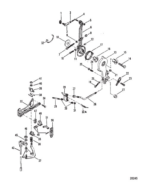 Throttle Lever and Shift Shaft