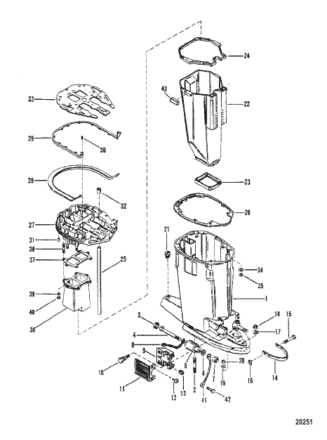 Driveshaft Housing and Exhaust Tube