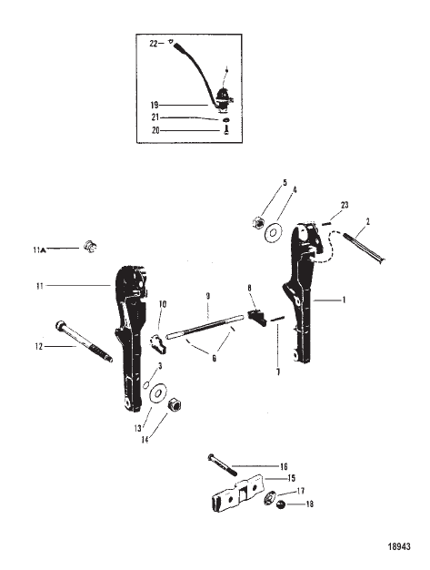Transom Brackets (S/N-USA-5503246/AUS-8062734 and Below)