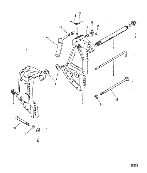 Transom Brackets (S/N-6616991 and Up)
