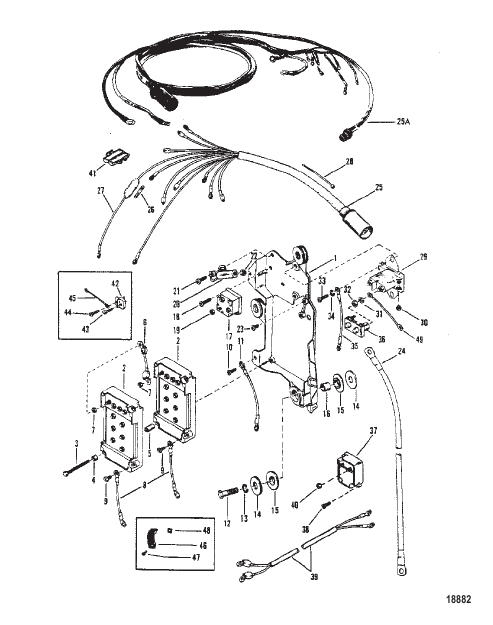 Wiring Harness, Starter Solenoid and Rectifier