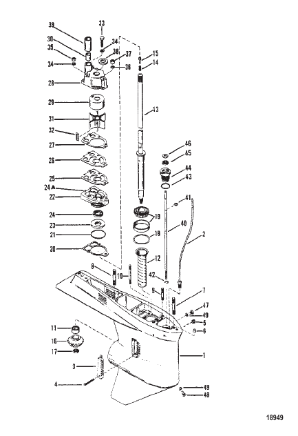 Gear Housing (Drive) 2:1 Ratio-14 Teeth Pinion Gear