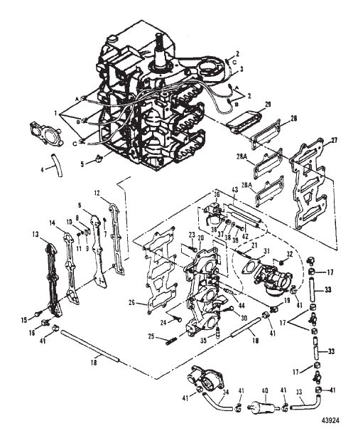 Reed Plate and Recirculation System 0E009500 Thru 0E065371