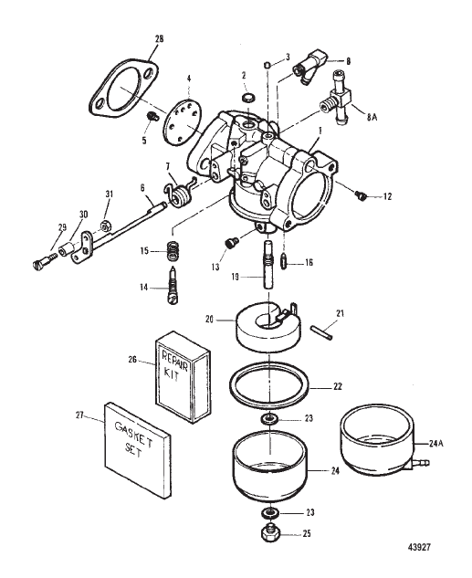 Carburetor 0E009500 Thru 0E093699