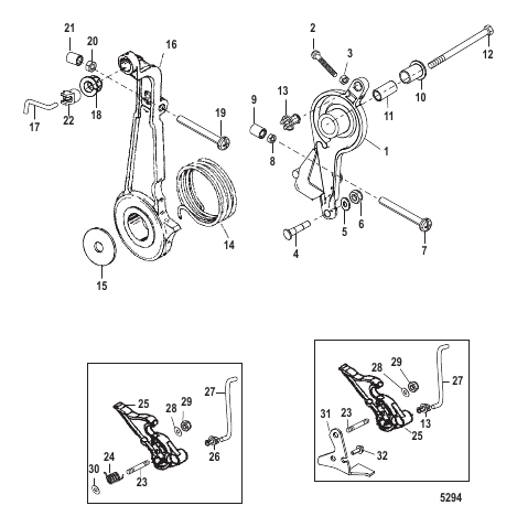 THROTTLE LEVER AND LINKAGE