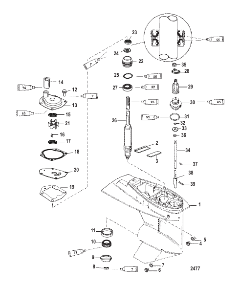 GEAR HOUSING (DRIVESHAFT)(1.83:1 GEAR RATIO)