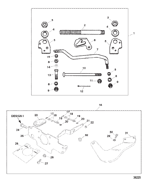 REMOTE CONTROL LINKAGE (830771A4) (DESIGN I)