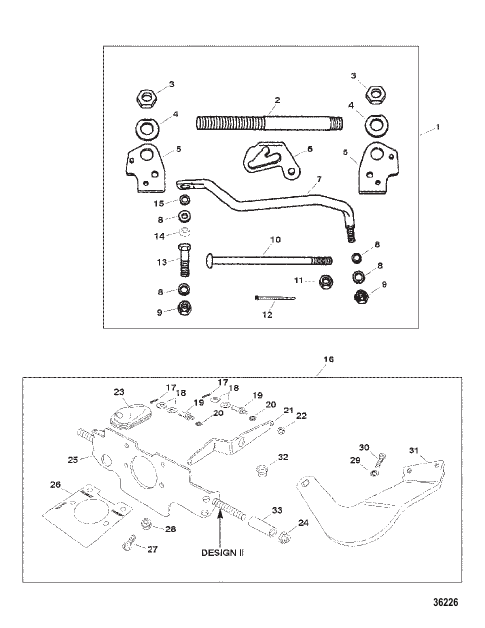 REMOTE CONTROL LINKAGE (830771A7) (DESIGN II)