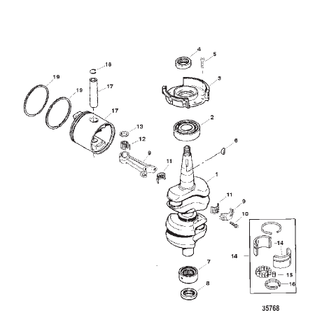 Crankshaft, Pistons and Connecting Rods