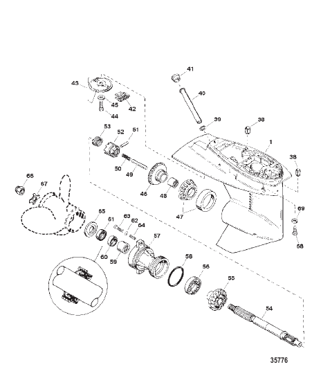 Gear Housing Assembly Propeller Shaft