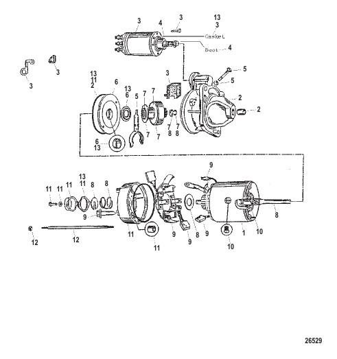 Starter Assembly (Driveline Models) (50-808011A1)