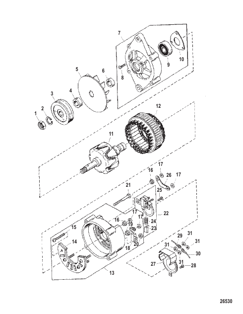 Alternator Assembly (Mando # AC-155603)