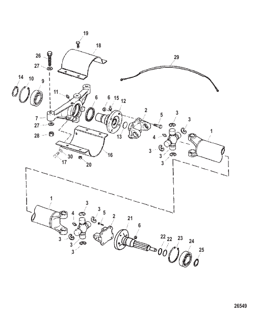 Driveshaft Extension Components (Bravo Models)