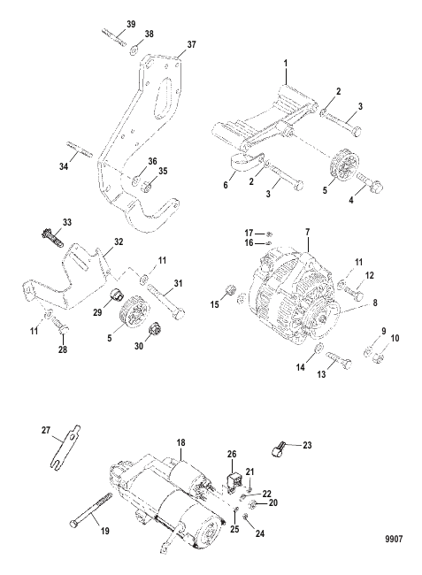 Starter And Alternator Mounting