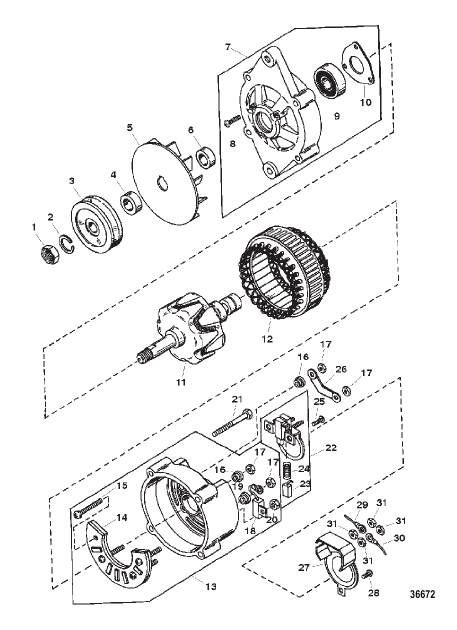 ALTERNATOR (MANDO # AC-155603)