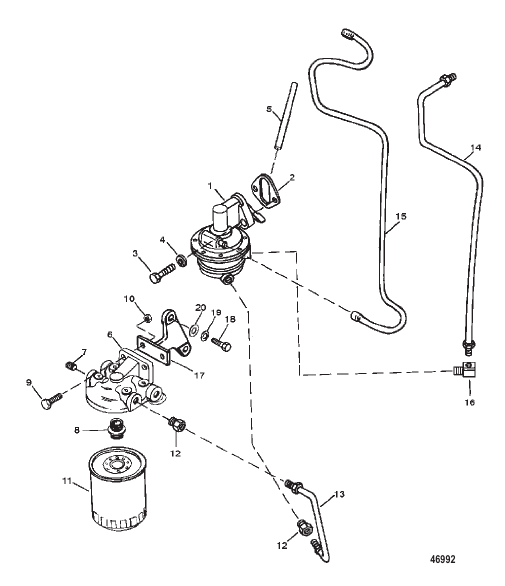 FUEL PUMP AND FUEL FILTER (0D456489 thru 0D456768)