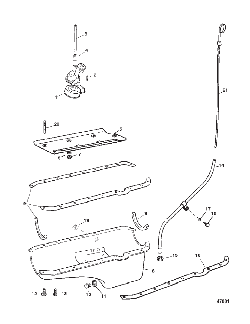 OIL PAN AND OIL PUMP (0D456489 thru 0D456768)