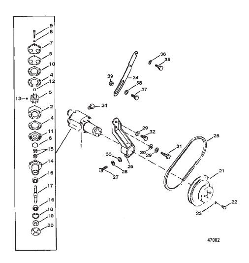 SEA WATER PUMP ASSEMBLY (0D456489 thru 0D456768)
