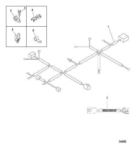 WIRING HARNESS AND CLIPS