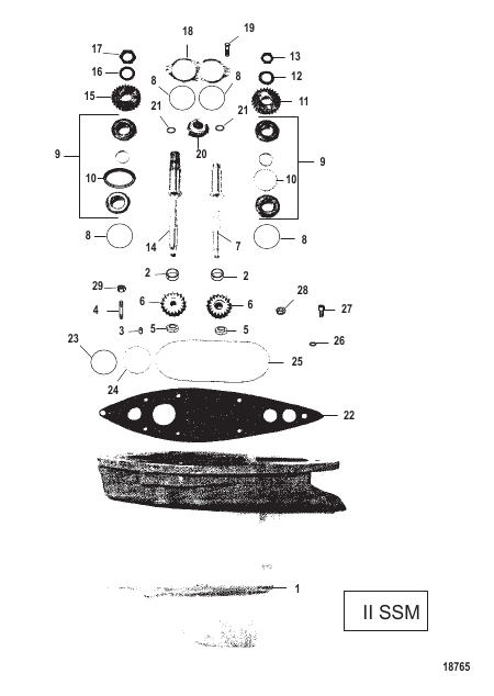 GEAR HOUSING ASSEMBLY (DRIVESHAFT) (II SSM)