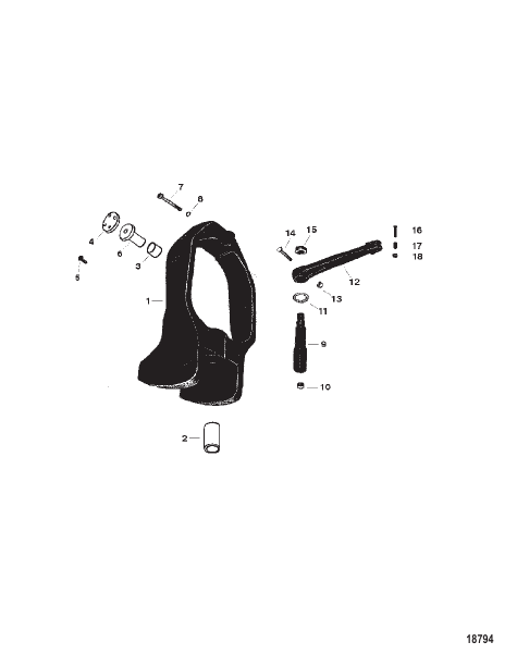 GIMBAL RING AND STEERING LEVER (IIIA-V) (2ND DESIGN)