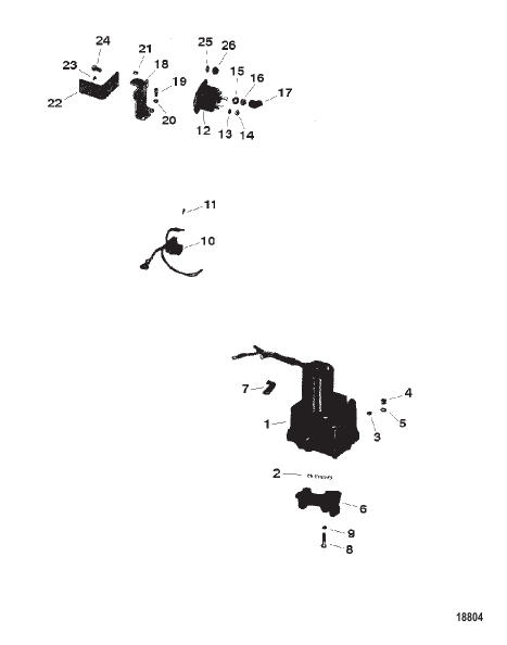 HYDRAULIC PUMP AND BRACKET (III-IV-V) (PRESTOLITE)