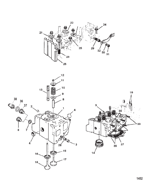 Cylinder Head (S/N-0D554753 and Up)