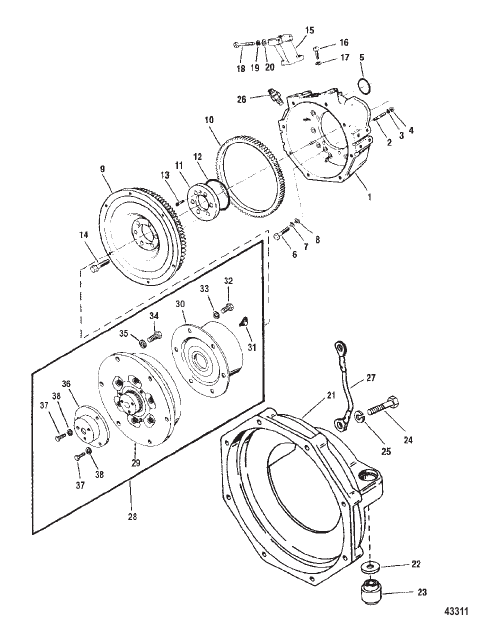 Flywheel Housing (Sterndrive)