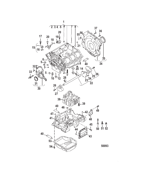 CYLINDER BLOCK w/ Balance Shaft and Oil Sump
