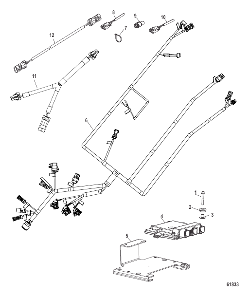 Harness and Bracket Assembly Triple (Center Engine)