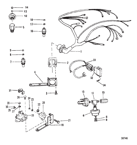 WIRING HARNESS AND ELECTRICAL COMPONENTS