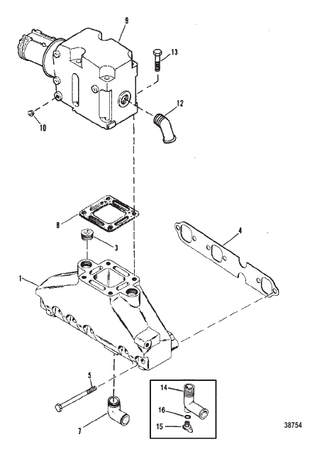 EXHAUST MANIFOLD AND EXHAUST RISER