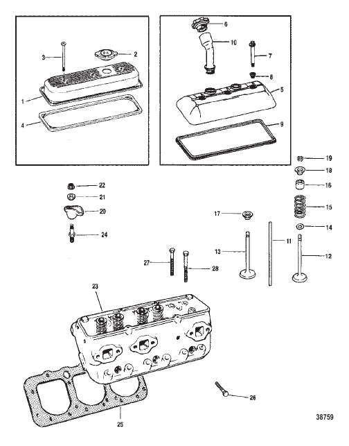 CYLINDER HEAD AND ROCKER COVER