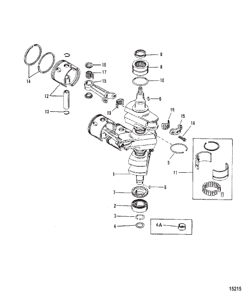 Crankshaft Pistons And Connecting Rods (#638-8532-1)