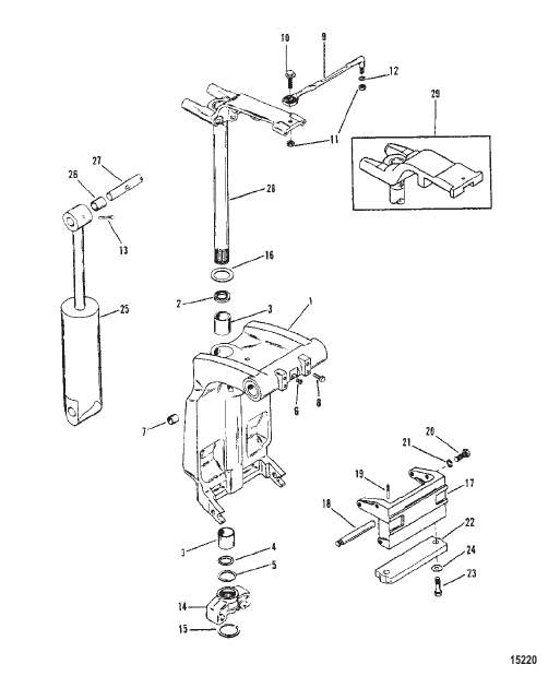 Swivel Bracket And Steering Arm (Casting Number 1499-8709C6)