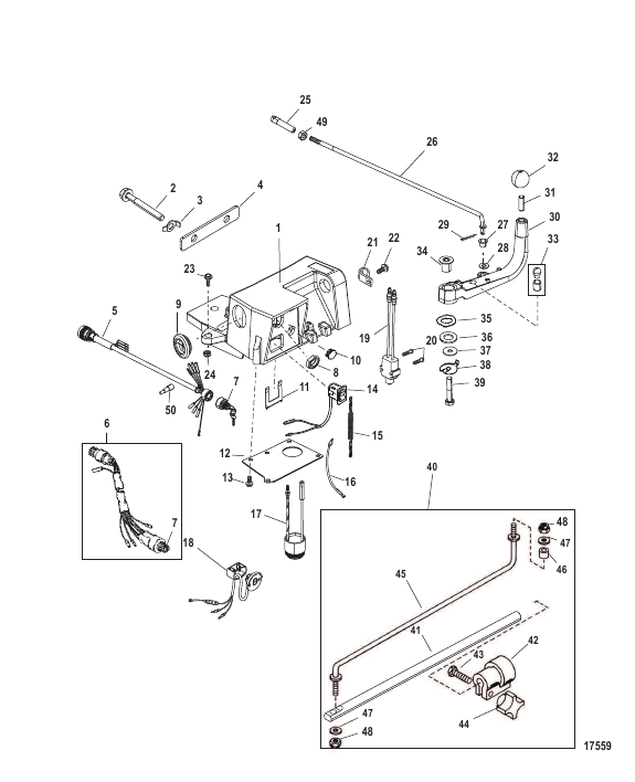Steering Handle Kit Components