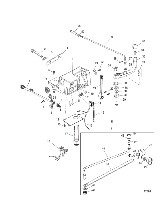 Steering Handle Kit Components