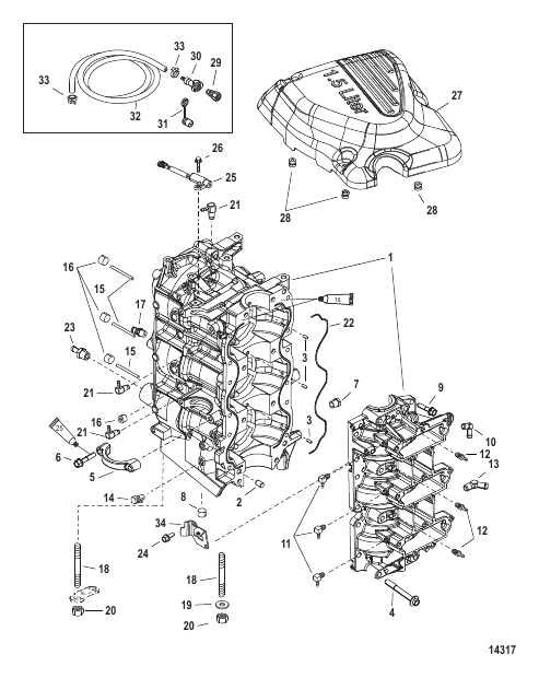 Cylinder Block and Crankcase
