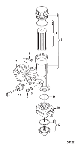 OIL FILTER AND BRACKET