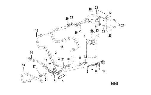 OIL FILTER AND OIL HOSES