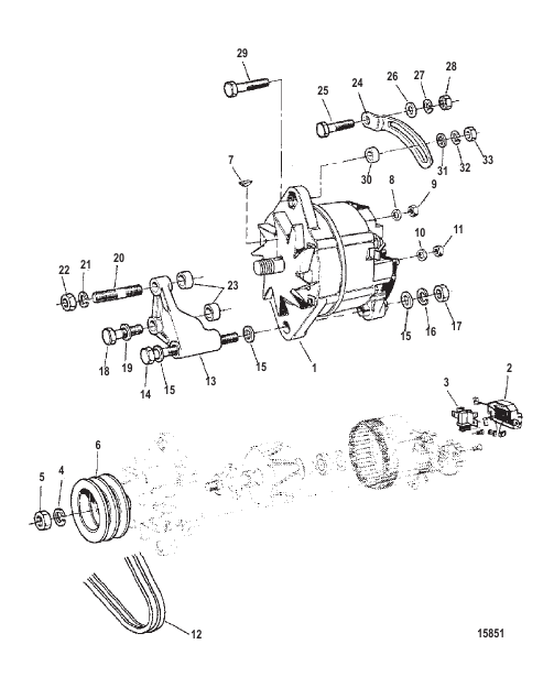 Alternator And Mounting Hardware 4.2L (200)